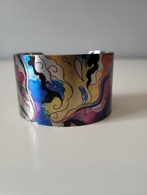 Tattooed Steel Write Me A Melody Cuff, VGUC